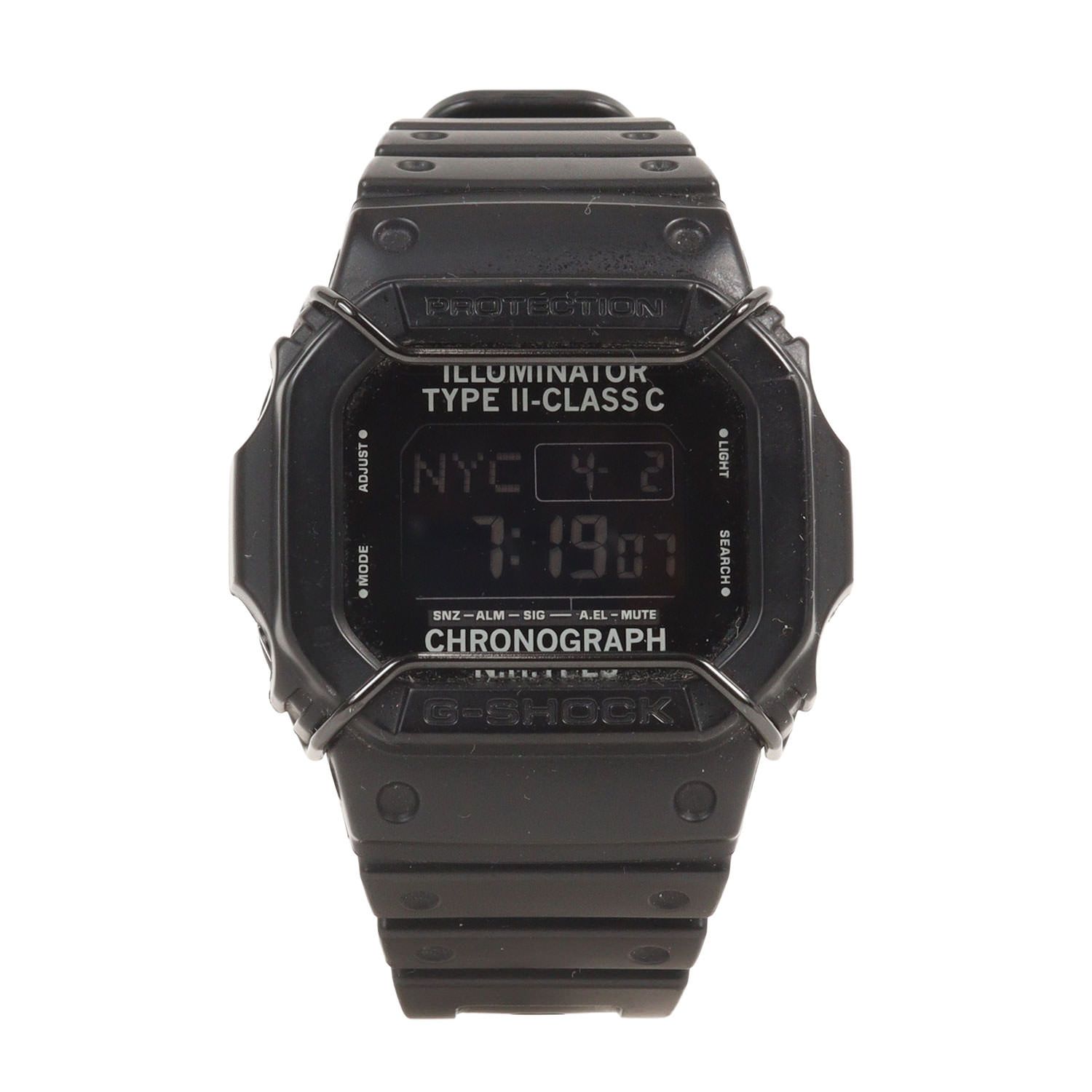 N.HOOLYWOOD エヌハリウッド G-SHOCK DW-D5600P-1JF プロテクター付き 腕時計 ウォッチ ブラック 黒 コラボ アイテム【メンズ】【中古】