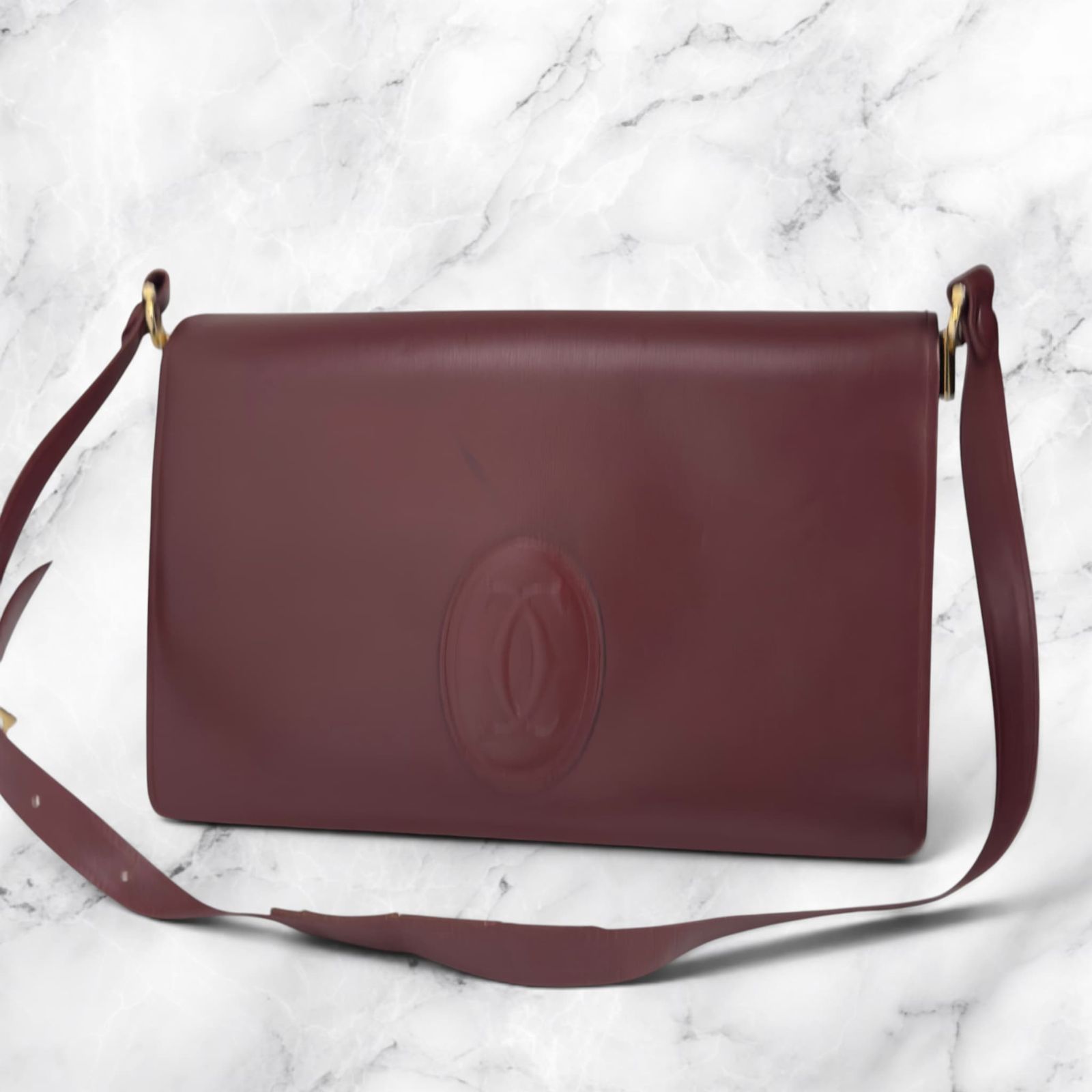 【希少】 カルティエ マストライン ヴィンテージ フラップ ショルダーバッグ Cartier カルティエ マストライン ヴィンテージ ショルダーバッグ