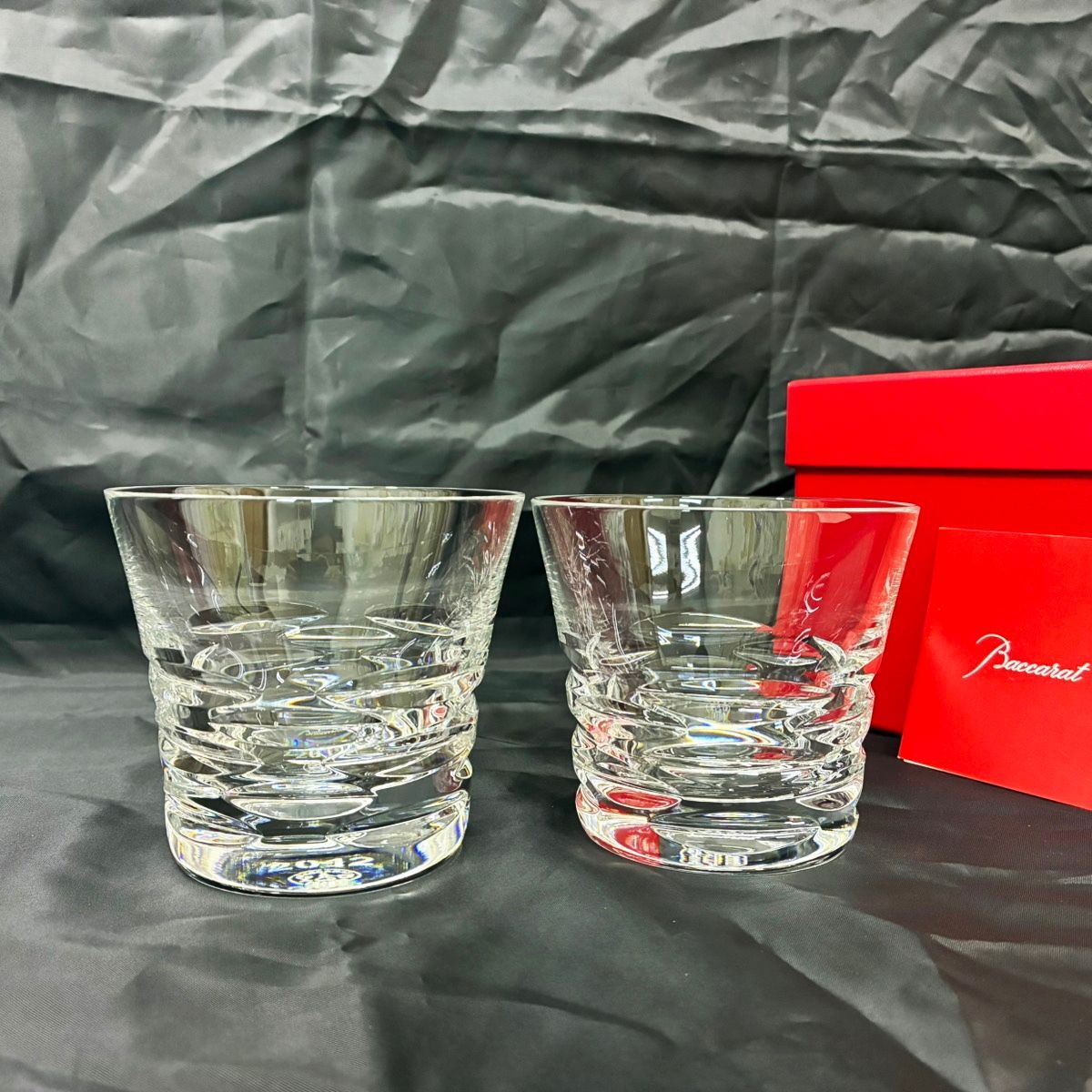 ◆未使用保管品◆Baccarat【バカラ】ローラ ロックグラス 2012 ペア クリスタル クリア　M1914