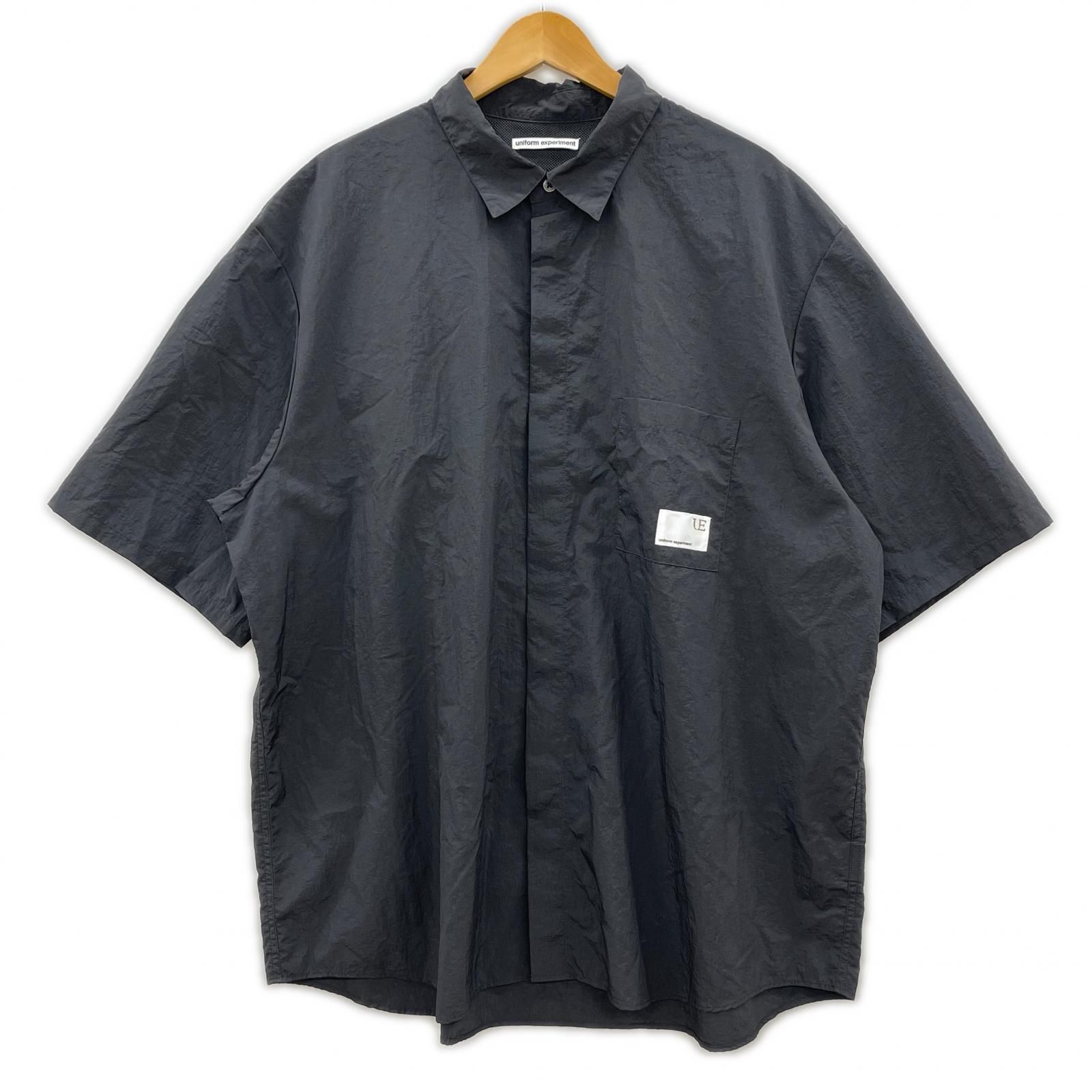 uniform experiment CRYSTAL NYLON VENT ILATION SHIRTﾌﾞﾗｯｸSIジャケット size4/ブラック