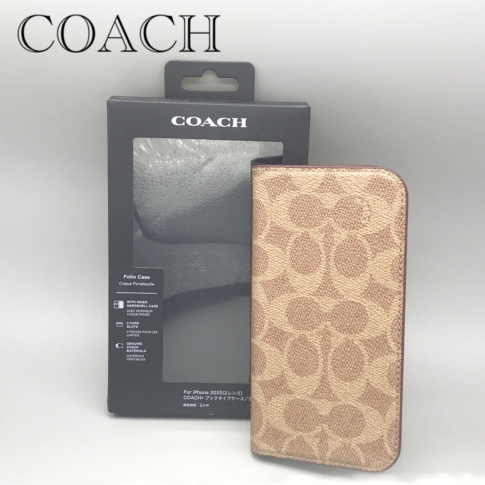 COACH iPhone 17用 ブックケース シグネチャー ブラウン - メルカリ