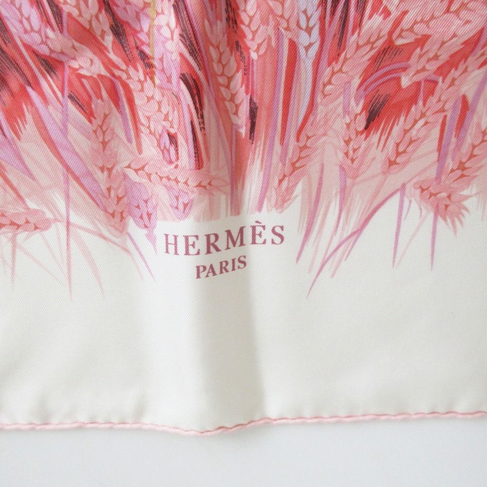 美品 HERMES エルメス スカーフ シルク カレ90 LAPINS DANS UN CHAMP