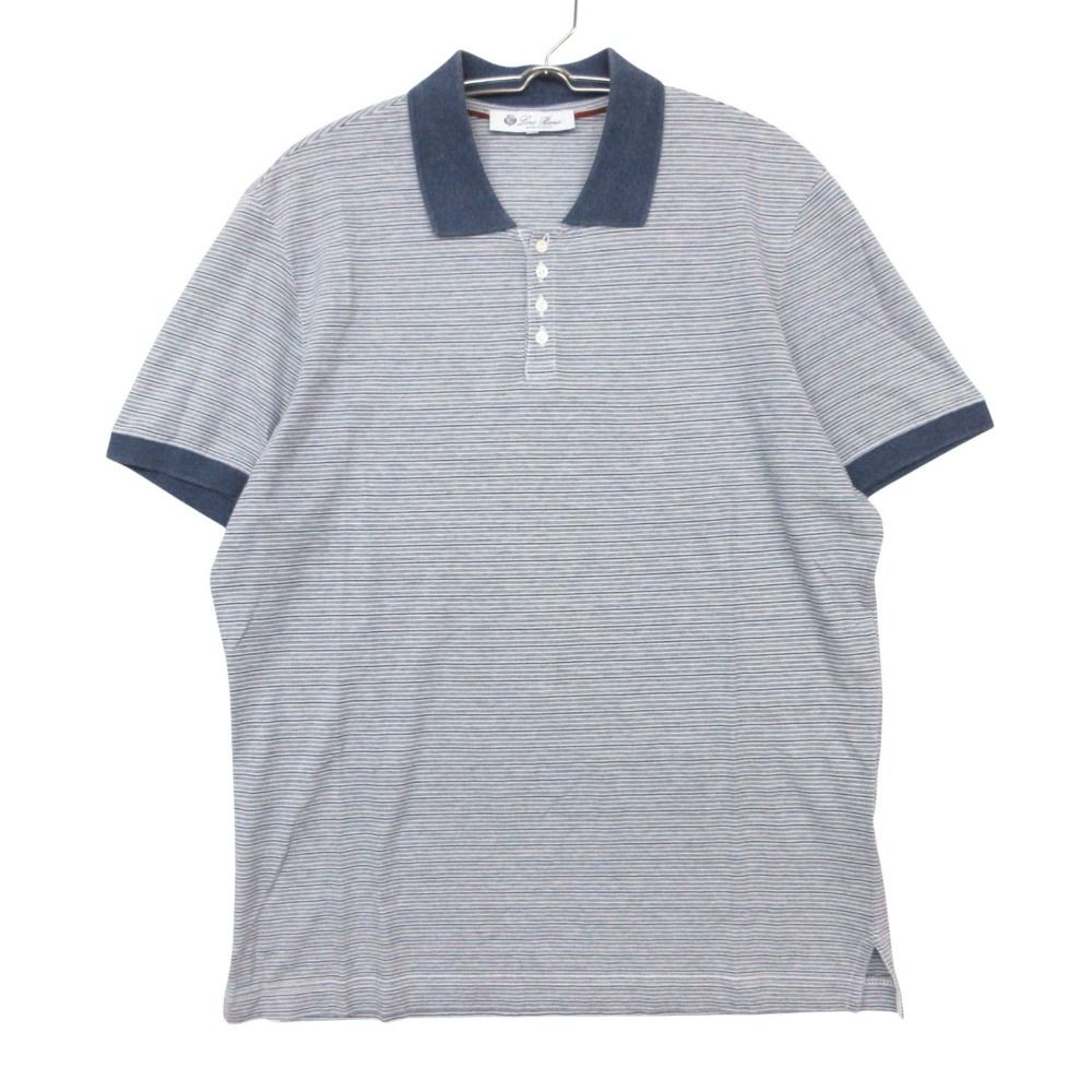 Loro Piana ロロピアーナ ポロシャツ 半袖 ボーダー柄 コットン