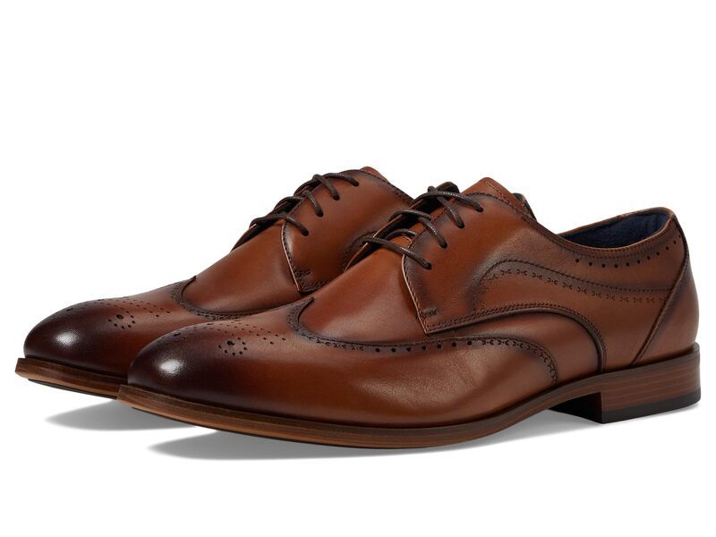 ステイシーアダムス メンズ シューズ オックスフォード レース Stacy Adams Brayden Wing Tip LaceUp Tan タン
