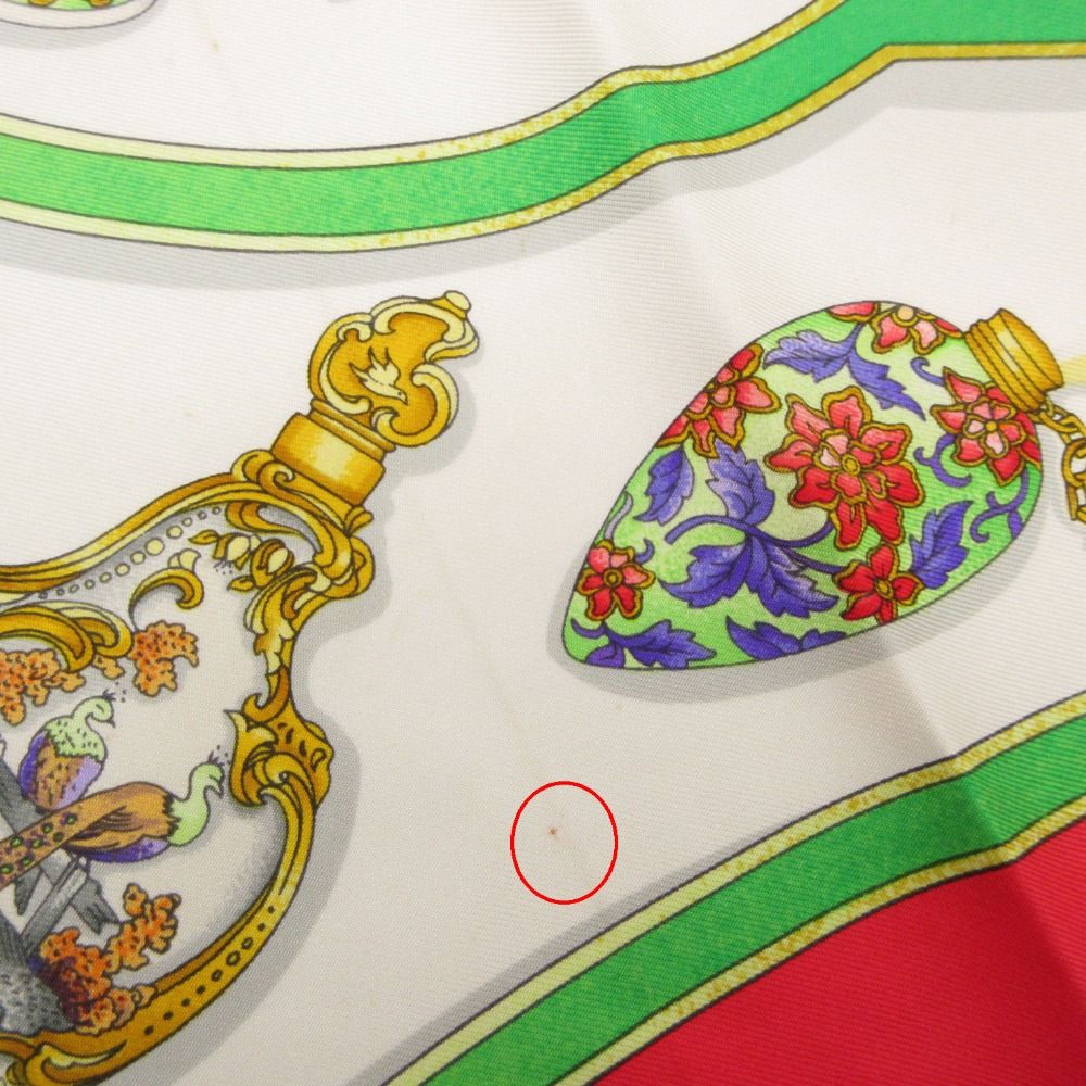 HERMES エルメス スカーフ カレ90 Qu importe le flacon 香水瓶柄 小物
