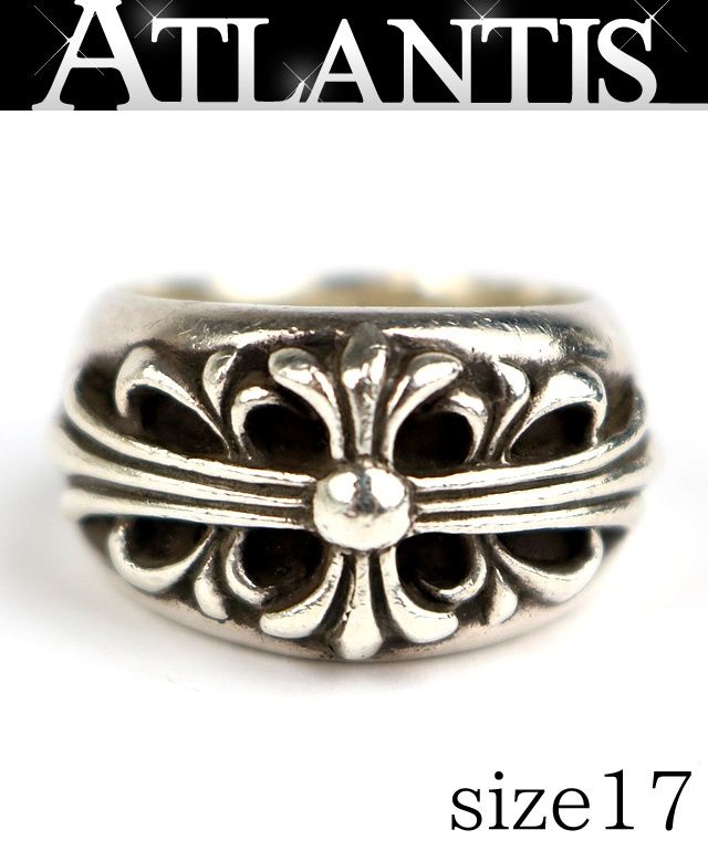 CHROME HEARTS 新宿店 クロムハーツ フローラルクロス リング 指輪 メンズ シルバー SV925 約17号 31414
