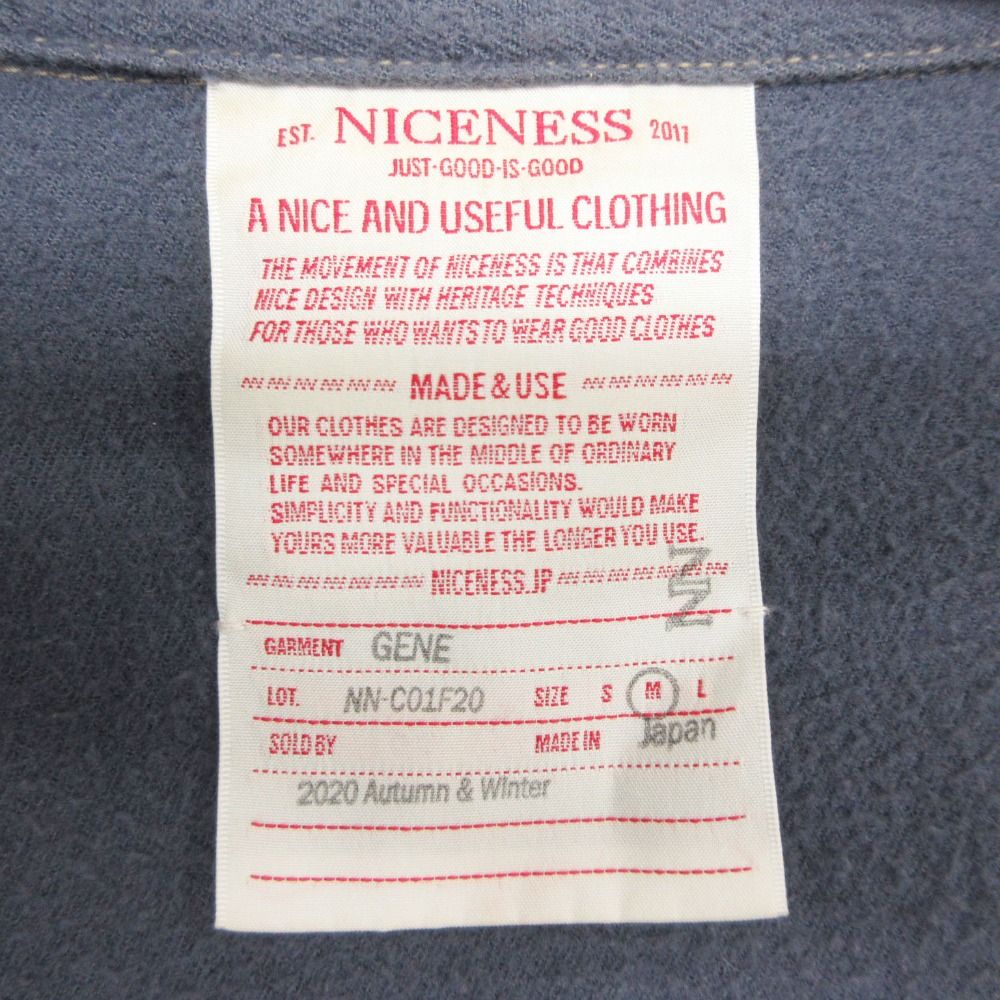 NICENESS ナイスネス ステンカラーコート 20AW GENE ドーバーコート