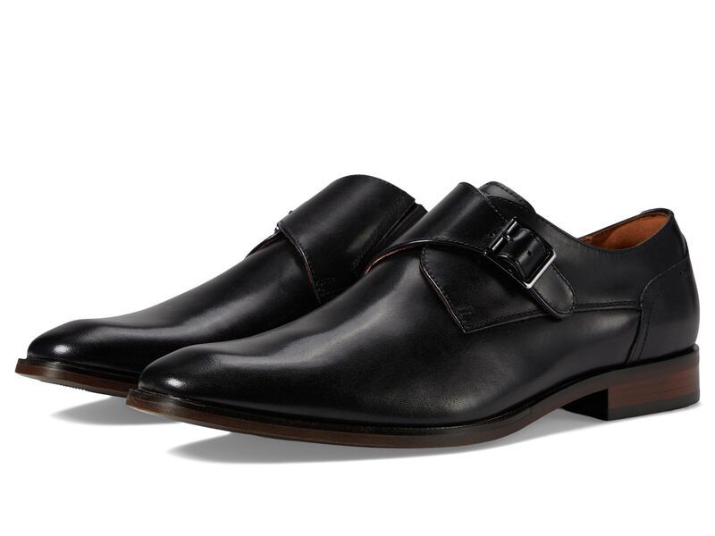 フローシャイム メンズ シューズ オックスフォード モンクストラップ モンク Florsheim Sorrento Plain Toe Single Monk Strap Black Smooth ブ