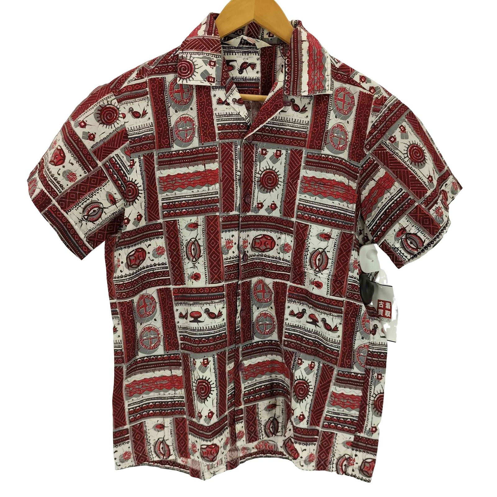 ユーズドフルギ USED古着 {{artvogue of california}} 50-60s 総柄オープンカラーシャツ メンズ import:S
