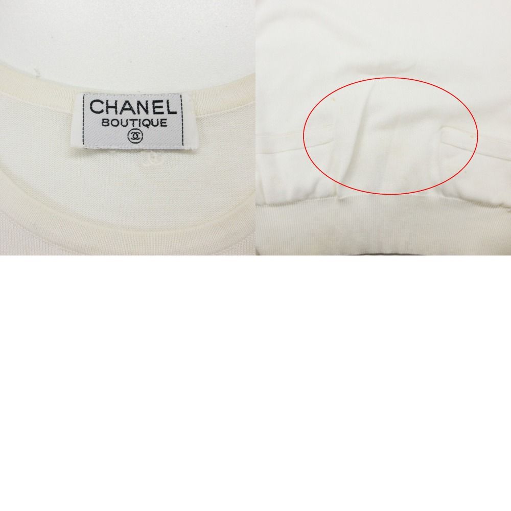 CHANEL シャネル ニット バッグココマークロゴ 刺繍 ノースリーブ プル