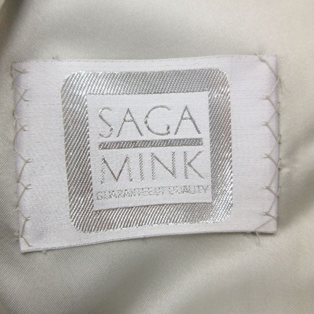 総丈105cm✨サガミンク リアルファー コート 銀サガ バーガンディ 毛並み◎ SAGA MINK サガミンク 銀サガ コート サファイアミンク リアルファー
