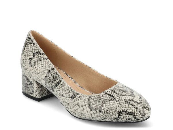 ジャーニー レディース シューズ パンプス Journee Saarii Pump WhiteGrey Snake Print ホワイト