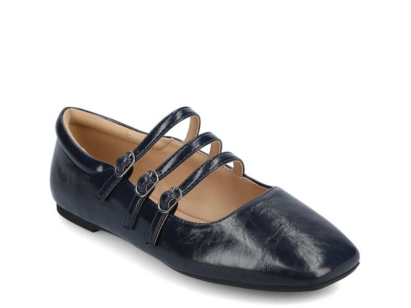 ジャーニー レディース シューズ パンプス Journee Darlin Flat Navy ネイビー
