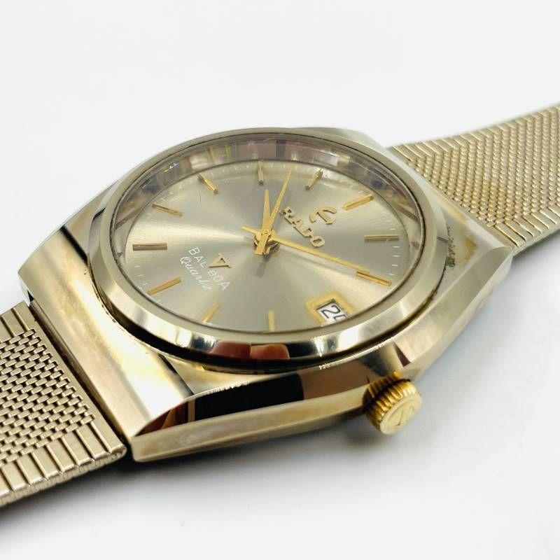 ラドー RADO バルボア V BALBOA クォーツ デイト シルバーサンレイ文字