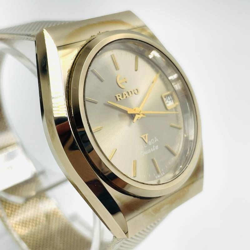 ラドー RADO バルボア V BALBOA クォーツ デイト シルバーサンレイ文字