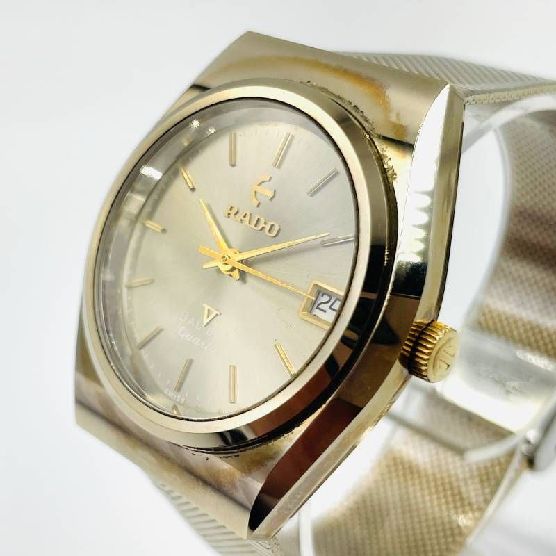 ラドー RADO バルボア V BALBOA クォーツ デイト シルバーサンレイ文字