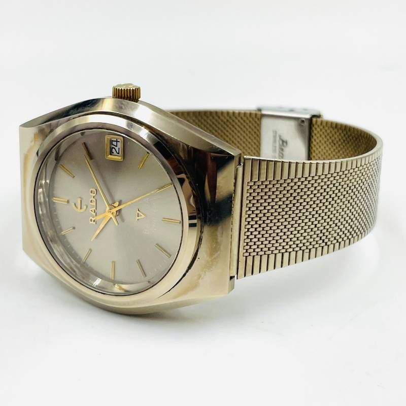 ラドー RADO バルボア V BALBOA クォーツ デイト シルバーサンレイ文字