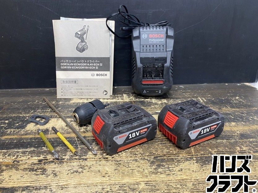 ○【送料無料】【中古品】BOSCH ボッシュ GDR18V-EC バッテリー 