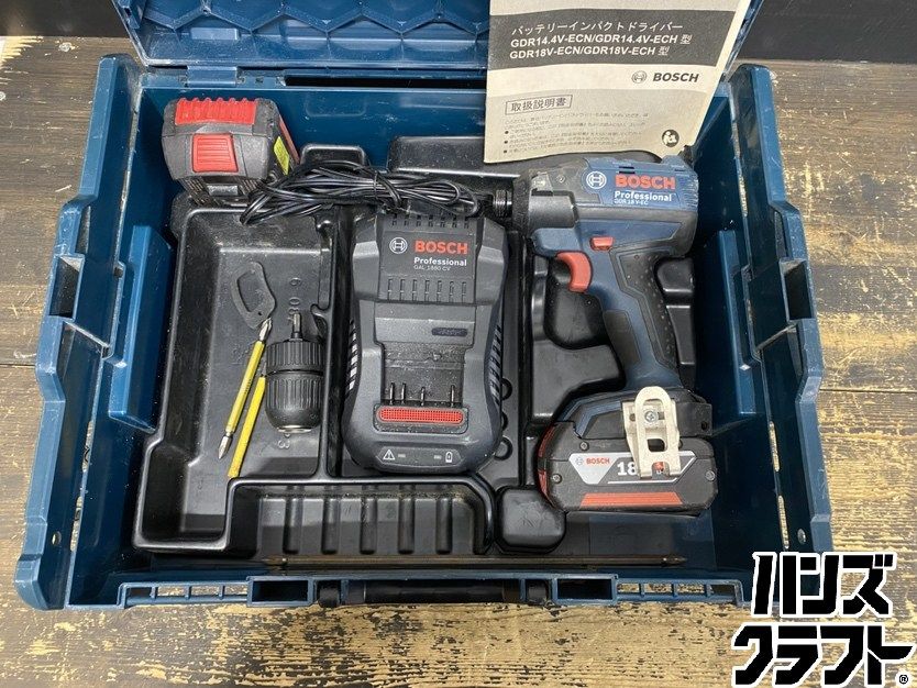 ○【送料無料】【中古品】BOSCH ボッシュ GDR18V-EC バッテリー