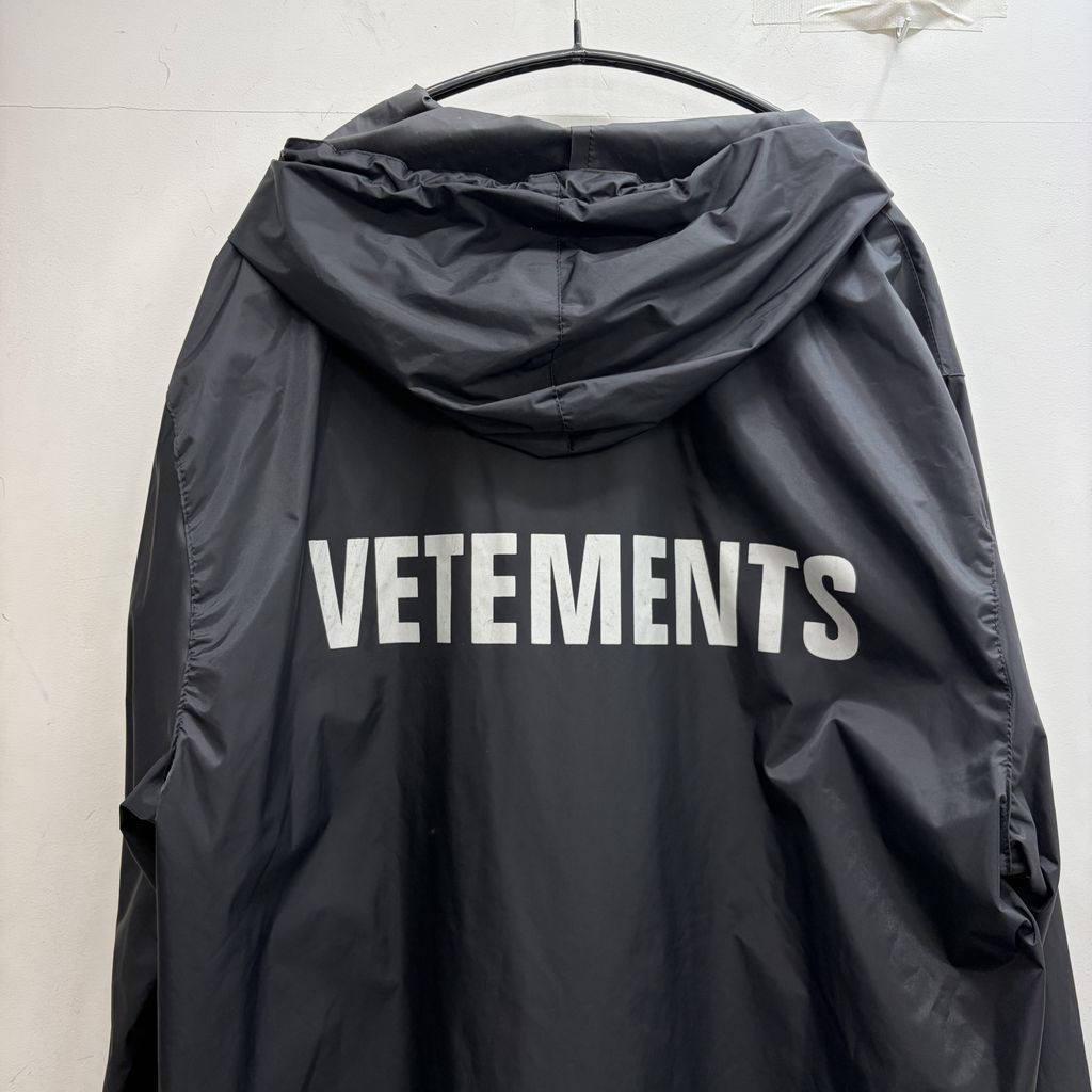 VETEMENTS ヴェトモン 17SS Rain Coat レインコート ブラック size: OS