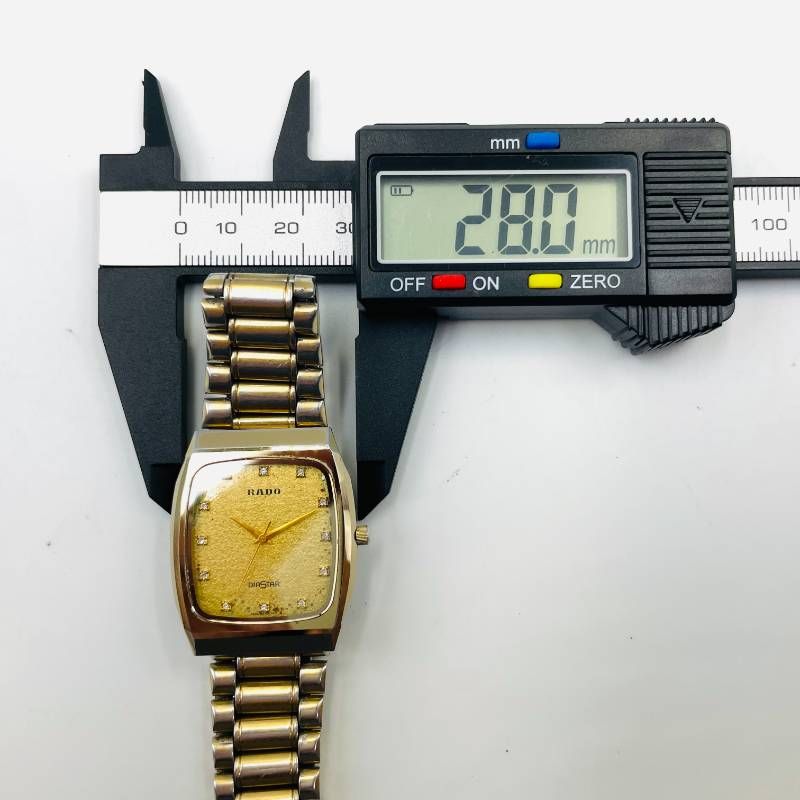 RADO ラドー DIASTAR Quartz 11P Crystal Gold Textured Dial Ref
