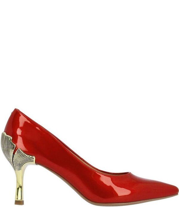 ジェイレニー レディース シューズ パンプス J Renee Tacy Patent Pumps Red レッド