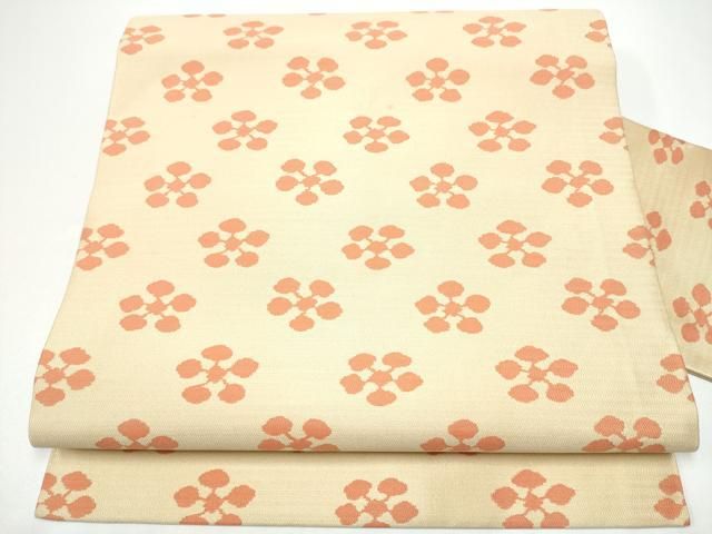 平和屋着物●全通柄 九寸名古屋帯 梅鉢 金糸 正絹 逸品 CABG6249hy
