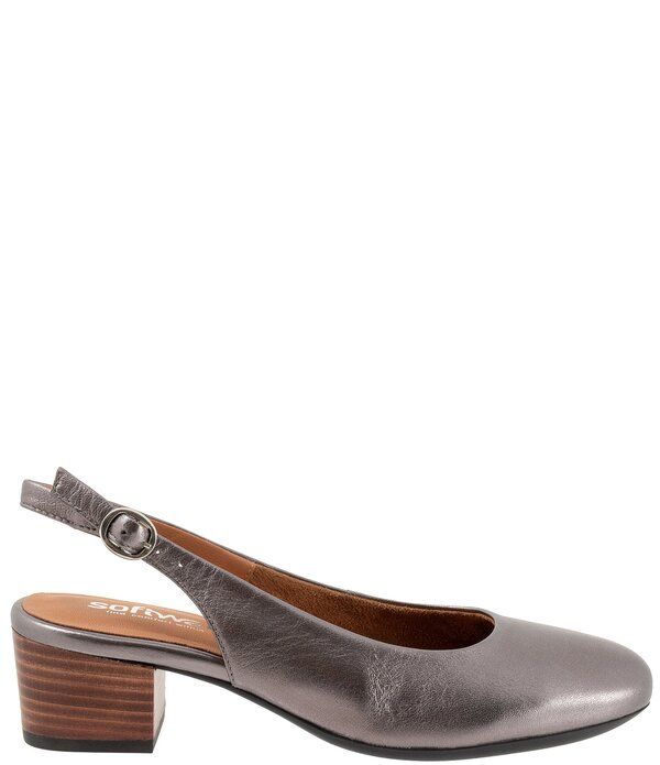 ソフトウォーク レディース シューズ パンプス レザー SoftWalk Largo Leather Slingback Pumps Pewter ピューター