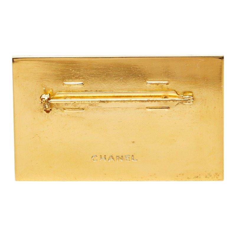 シャネル ロゴプレート ブローチ ゴールド メッキ レディース CHANEL