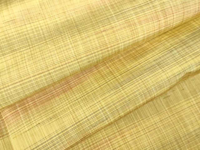 平和屋着物▽上質な紬　単衣　霞文　正絹　逸品　DABF3320op
