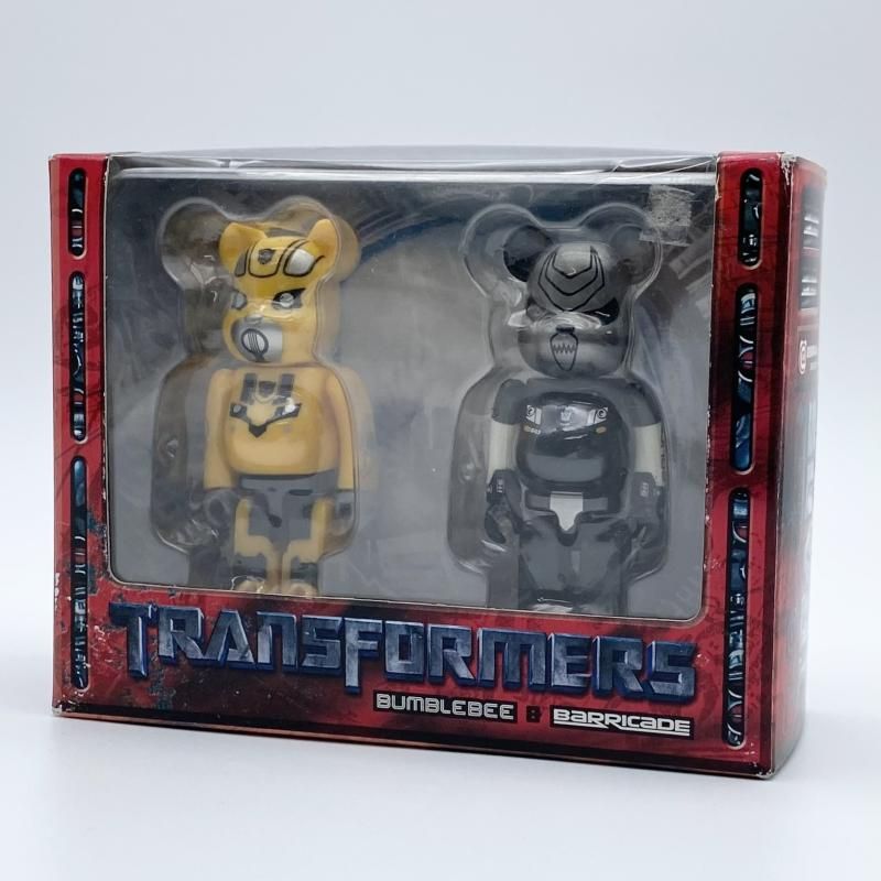 【中古】テープ二度貼 BE@RBRICK LIMITED EDITION 100% バンブルビー&バリケード メディコム･トイ トランスフォーマー ベアブリック[17]