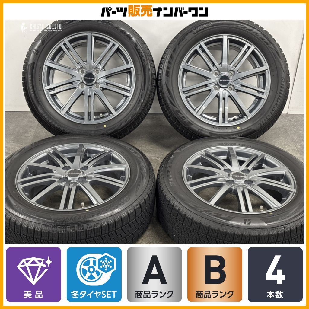 美品】バルミナ 16in 6J +50 PCD100 ブリヂストン ブリザック VRX2 195