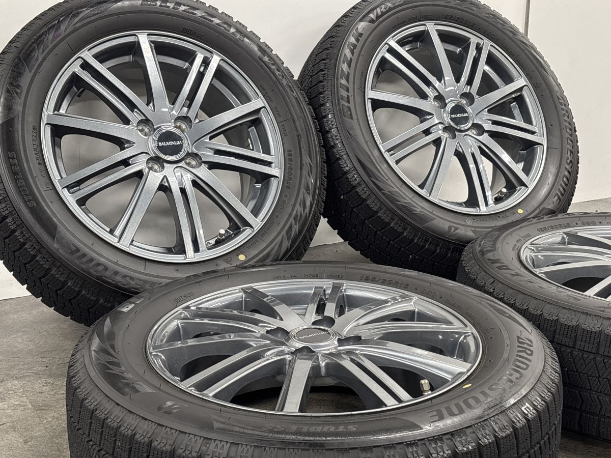 専用出品　バルミナ16+195/60R16　スタッドレス　③ 美品】バルミナ 16in 6J +50 PCD100 ブリヂストン ブリザック VRX2 195