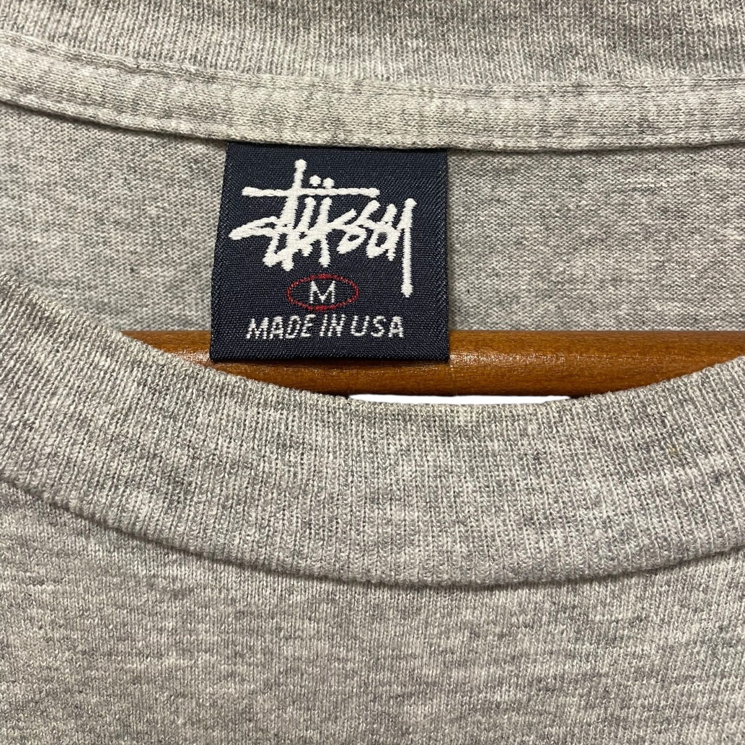 USA製 90s STUSSY “D.520” S/S Tee 灰 M ステューシー Tシャツ フランス軍