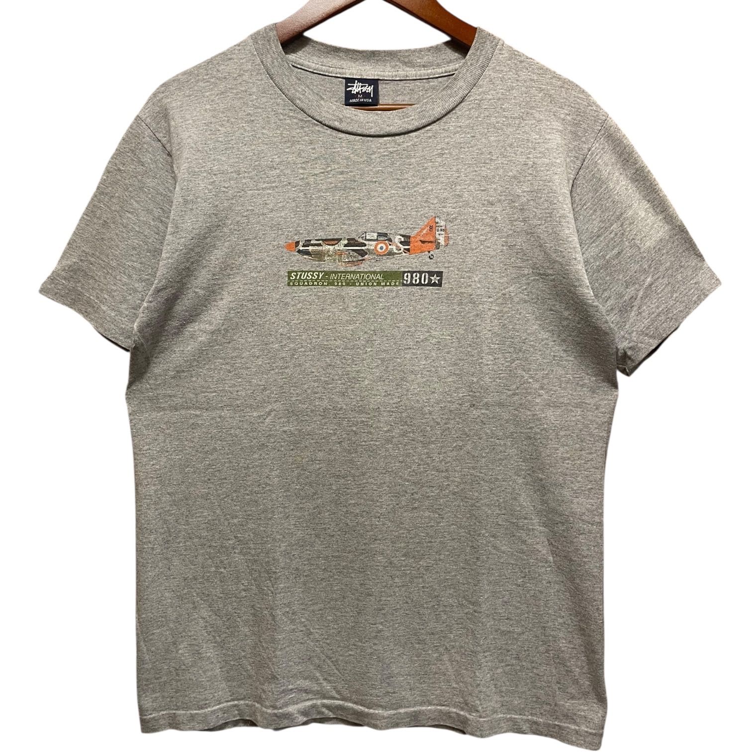 USA製 90s STUSSY “D.520” S/S Tee 灰 M ステューシー Tシャツ フランス軍