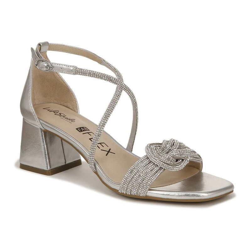 ライフストライド レディース シューズ パンプス キャップ ヒール LifeStride Captivate Womens Flared Heelsilver シルバー