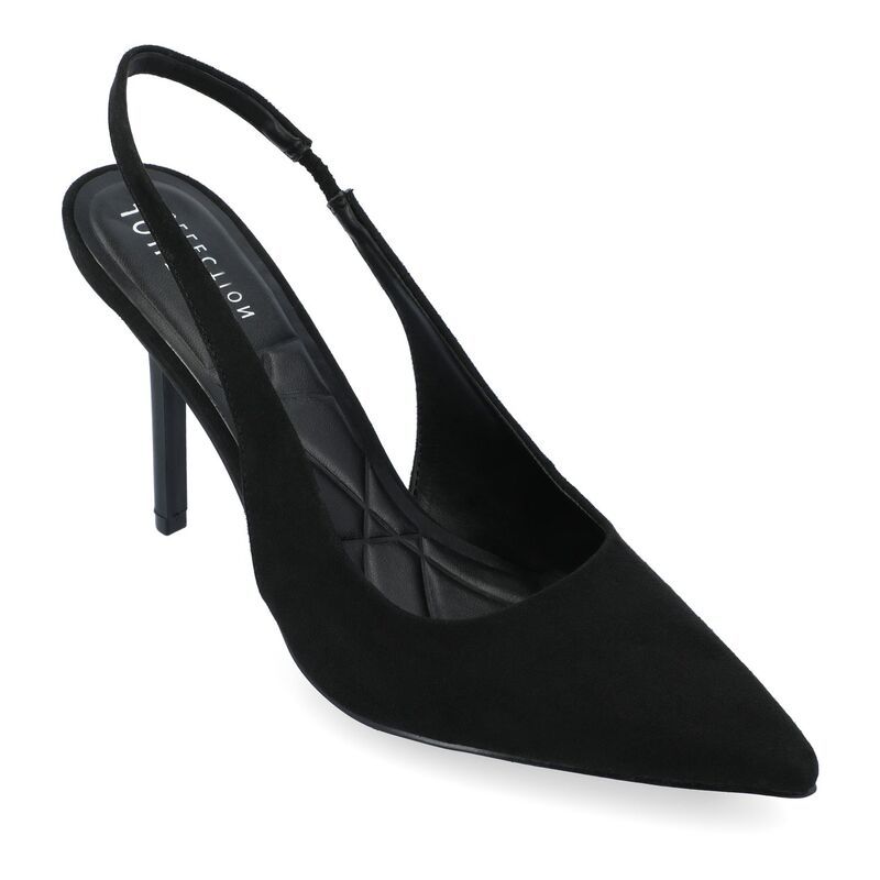 ジュルネ コレクション レディース シューズ パンプス ヒール Journee Collection Tru Comfort Foam Elenney Womenslingback Heels Bla