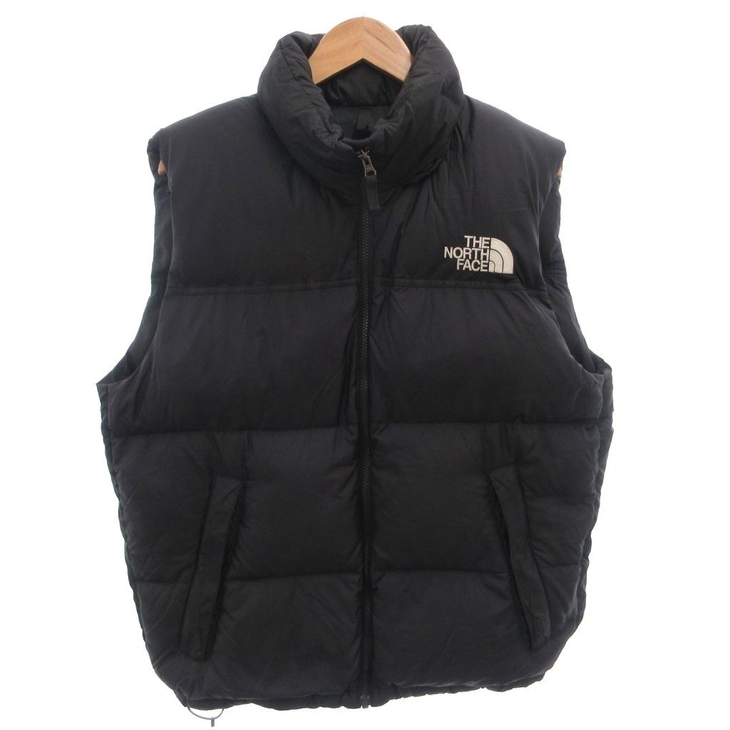 ザノースフェイス THE NORTH FACE ダウンベスト ジップアップ ロゴ刺繍