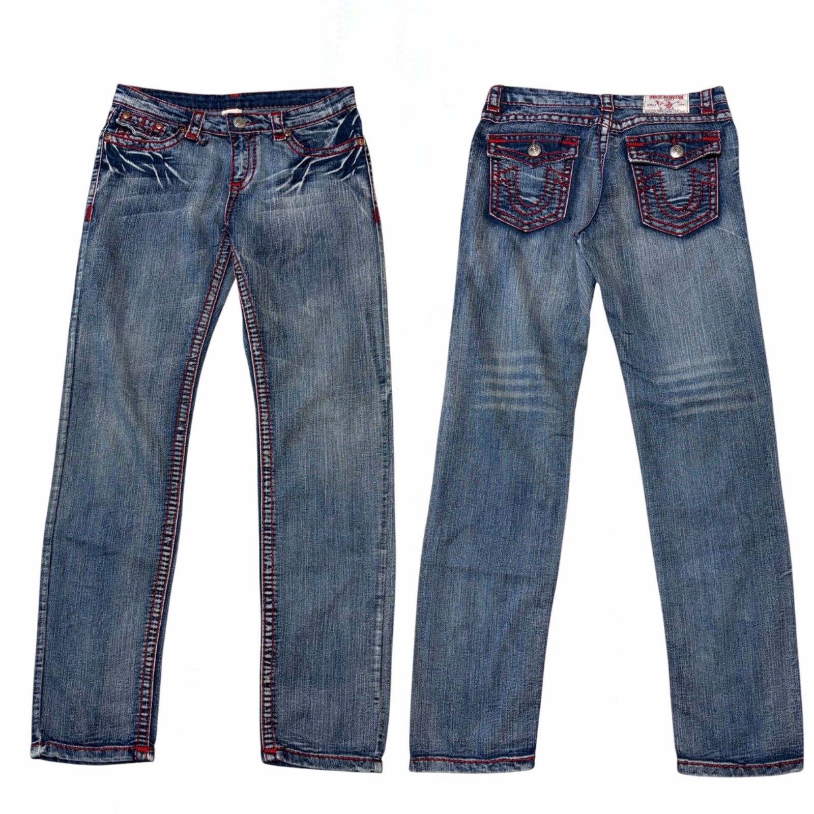TRUE RELIGION トゥルーレリジョン デニムパンツ ビジューロゴ USA製