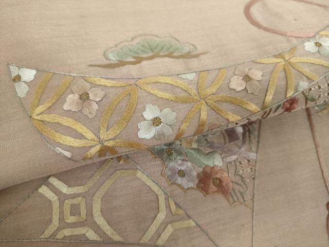 平和屋着物▽中国三大刺繍 スワトウ相良刺繍 汕頭相良刺繍 総刺繍 九寸