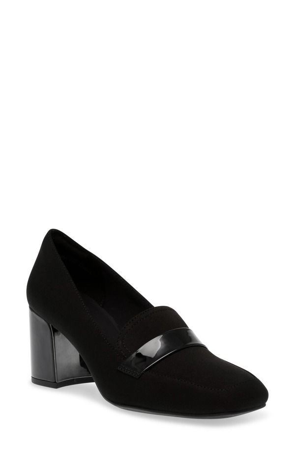 アンクライン レディース シューズ ヒール Anne Klein Telepathy Pump Black Stretch ブラック