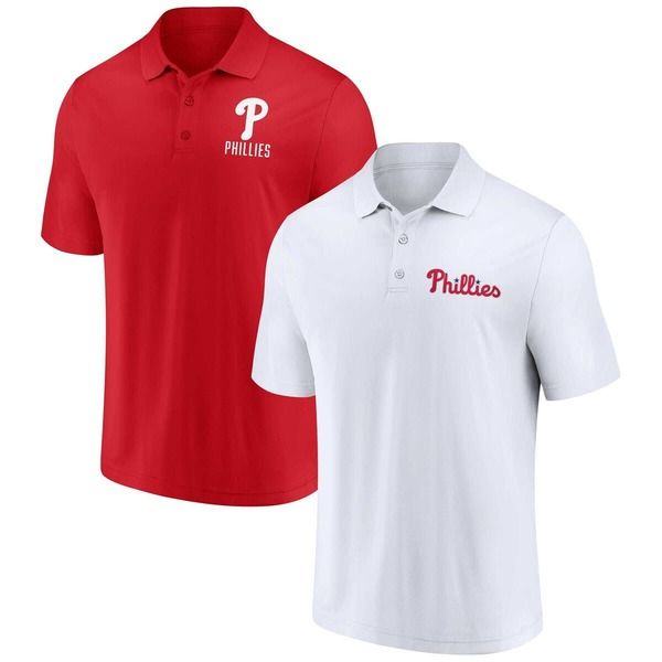 ファナティクス メンズ トップス ポロシャツ ロゴ Mens Fanatics Branded RedWhite Philadelphia Phillies TwoPack Logo Lockupol