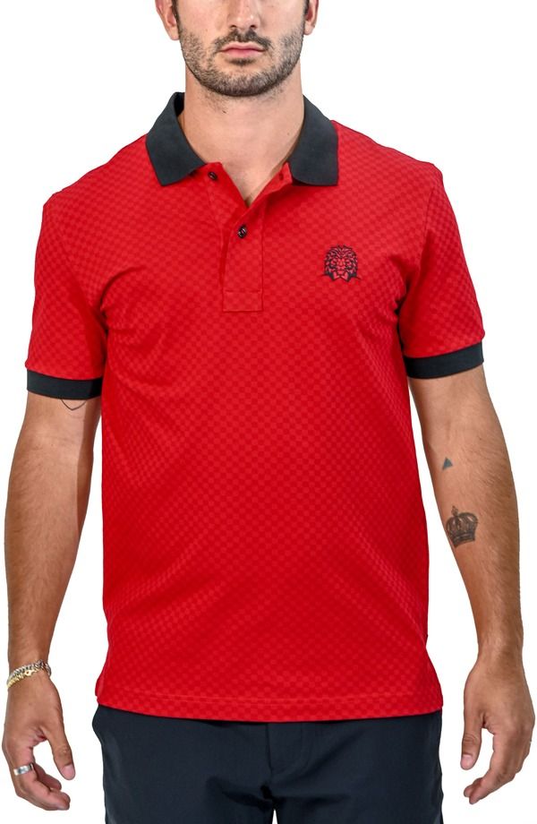 マセオ メンズ トップス ポロシャツ ナイロン Maceoo Mozartsquaretip Stretch Nylon Polo Red レッド