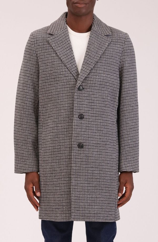 バガテル メンズ アウター ジャケット・ブルゾン コート Bagatelle Houndstooth Topcoat GreyNavy Houndstooth グレー