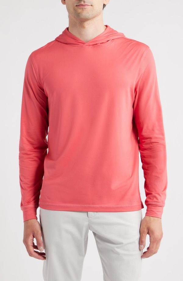 ジョニー オー メンズ トップス Tシャツ johnnieO Talon PREPFORMANCE Long Sleeve Hooded TShirt Lobster