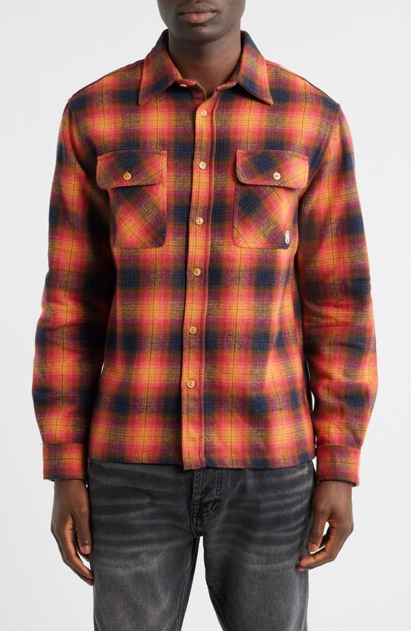 ビリオネアボーイズクラブ メンズ トップス シャツ Billionaire Boys ClubB Curve Plaid ButtonUp Shirt Navy Blazer ネイビー