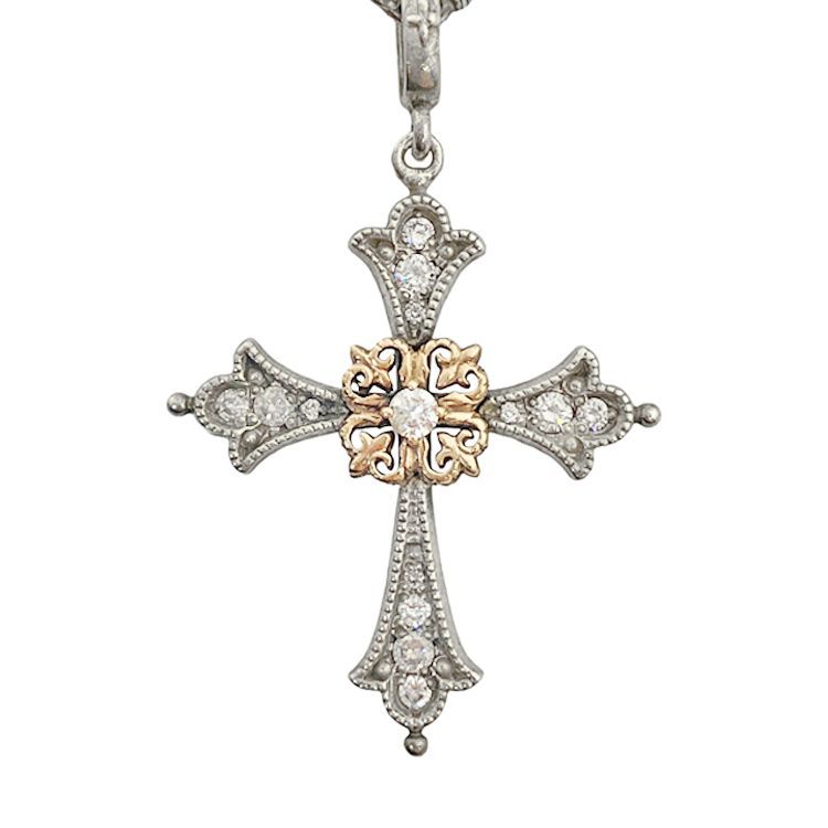 Loree Rodkin ローリーロドキン CROSS PENDANT Crescent MOON STAR