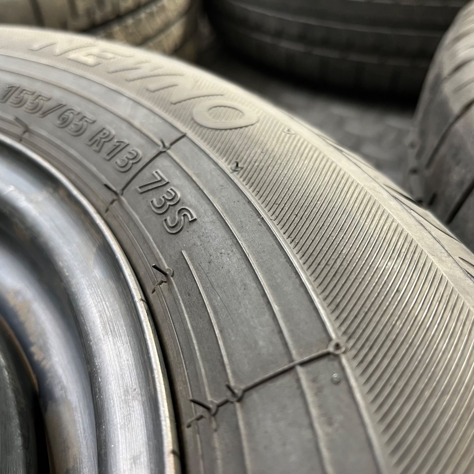 23年製 155/65R13 ブリヂストン ニューノ ホンダスチールホイール