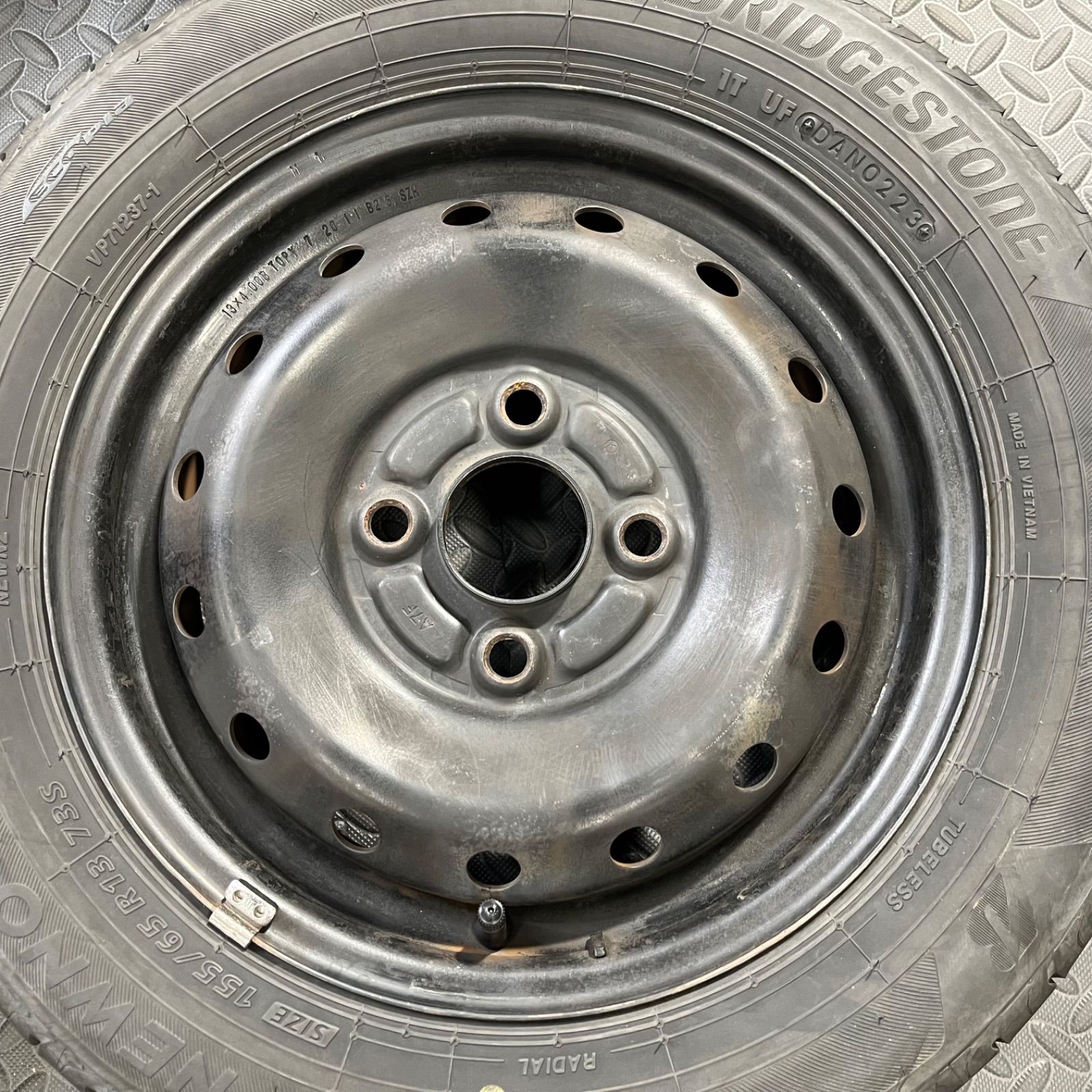 23年製 155/65R13 ブリヂストン ニューノ ホンダスチールホイール