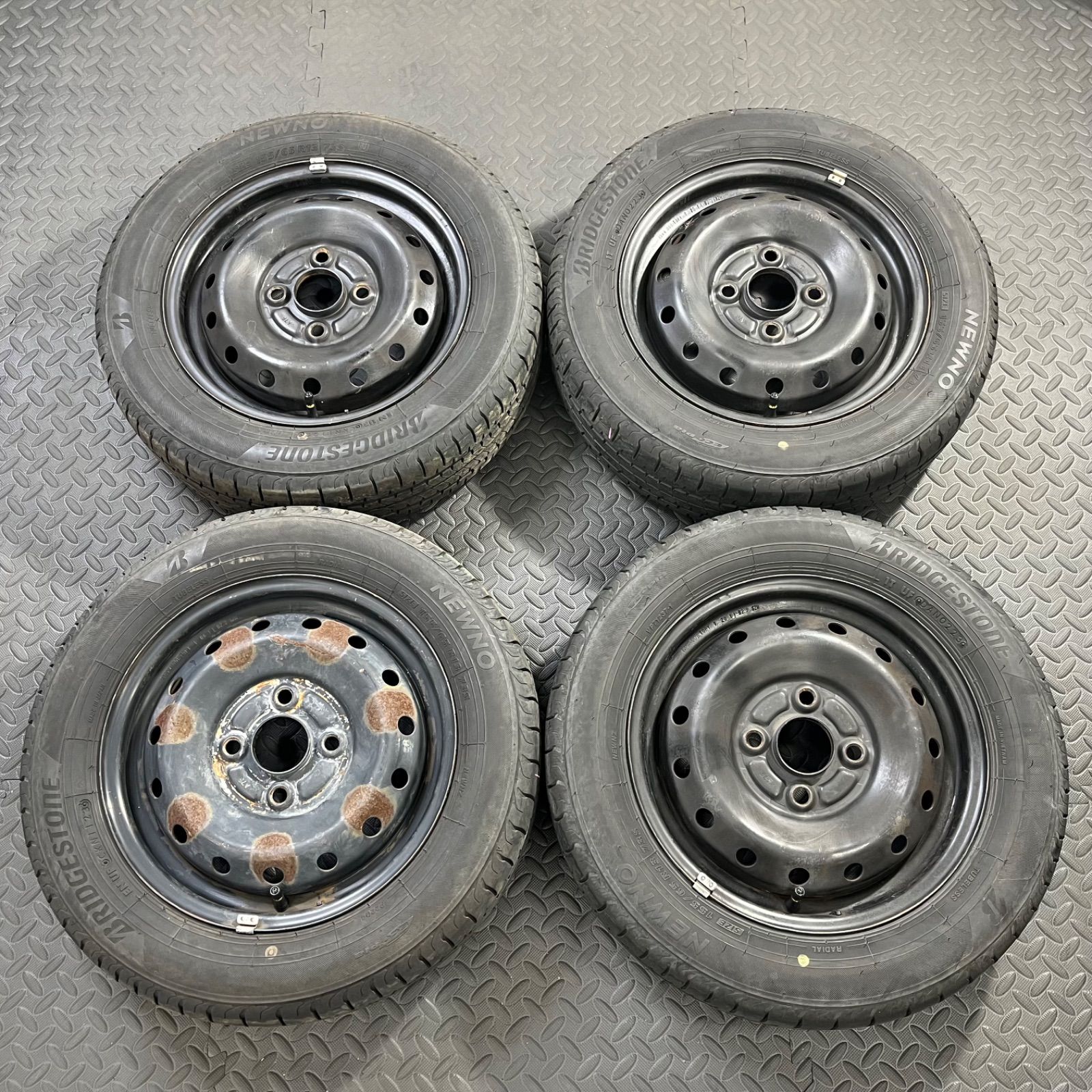 23年製 155/65R13 ブリヂストン ニューノ ホンダスチールホイール